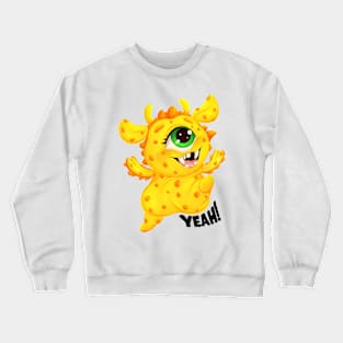 Cute Happy Monster “Yeah!” Crewneck Sweatshirt